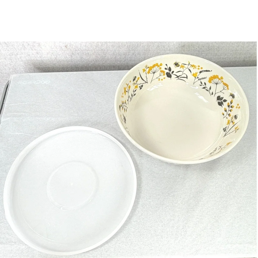 Bumblebee Wildflower‎ Nesting Mixing Bowls Member's Mark Set/3 with Lids Picnic